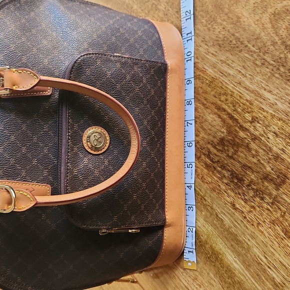 {RIONI} Moda Italia Signature Dome Brown Handle Bag - Picture 14 of 16